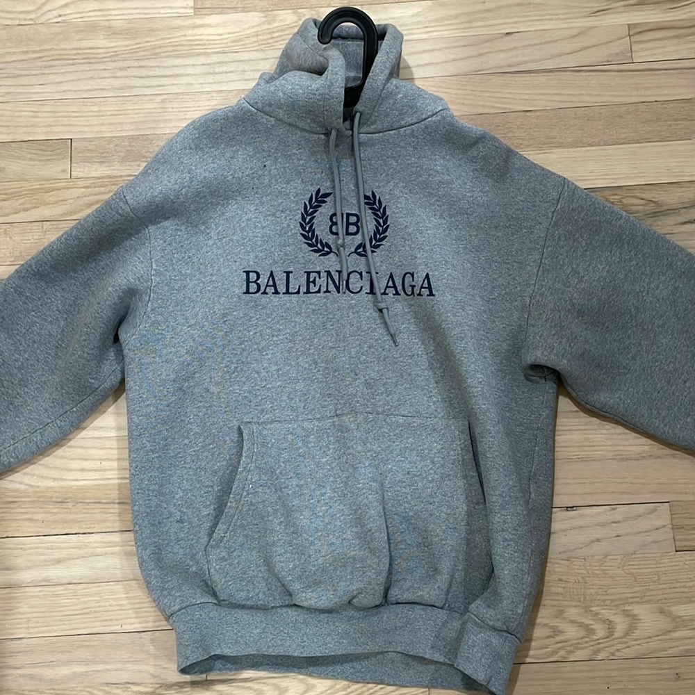 Balenciaga Unisex Hoodie Grey